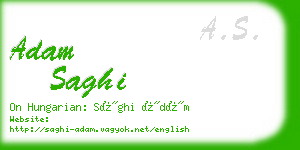 adam saghi business card